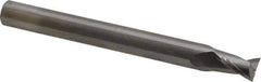 OSG - 1/4", 3/8" LOC, 1/4" Shank Diam, 2-1/2" OAL, 2 Flute, Solid Carbide Square End Mill - Single End, Uncoated, Spiral Flute, 30° Helix, Centercutting, Right Hand Cut, Right Hand Flute, Series 2021 - Exact Tool & Supply