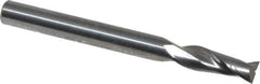 OSG - 3/16", 9/16" LOC, 3/16" Shank Diam, 2" OAL, 2 Flute, Solid Carbide Square End Mill - Single End, Uncoated, Spiral Flute, 30° Helix, Centercutting, Right Hand Cut, Right Hand Flute, Series 2022 - Exact Tool & Supply
