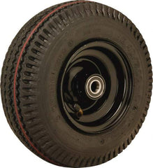 Hamilton - 10 Inch Diameter x 2-3/8 Inch Wide, Rubber Caster Wheel - 480 Lb. Capacity, 3 Inch Hub Length, 3/4 Inch Axle Diameter, Straight Roller Bearing - Exact Tool & Supply