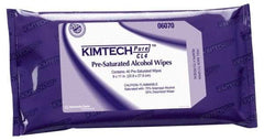 Kimtech - W4 Flat Fold Clean Room/Lab/Critical Task Wipes - Poly Pack, 11" x 9" Sheet Size, White - Exact Tool & Supply