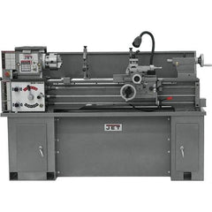 Jet - 13" Swing, 40" Between Centers, 230 Volt, Single Phase Bench Lathe - 5MT Taper, 2 hp, 60 to 1,240 RPM, 1-3/8" Bore Diam, 32" Deep x 45" High x 71" Long - Exact Tool & Supply