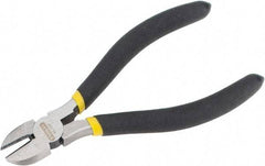 Stanley - 5-5/8" OAL, 5/16" Capacity, Cutting Pliers - 47/64" Jaw Length x 45/64" Jaw Width, Round Head, Cushion Grip Handle - Exact Tool & Supply