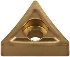 Kennametal - T221 P Grade KC850 Carbide Turning Insert - TiC/TiCN/TiN Finish, 60° Triangle, 1/4" Inscr Circle, 1/8" Thick, 1/64" Corner Radius - Exact Tool & Supply