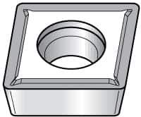 Kennametal - CPMT1.81.51 LF Grade KC5025 Carbide Turning Insert - TiAlN Finish, 80° Diamond, 7/32" Inscr Circle, 3/32" Thick, 1/64" Corner Radius - Exact Tool & Supply