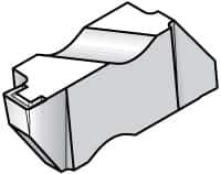 Kennametal - 3M250NG K Grade KC5025, 2.5mm Cutting Width Carbide Grooving Insert - 3.81mm Max Depth of Cut, Left Hand, 0.19mm Corner Radius, TiAlN Finish - Exact Tool & Supply