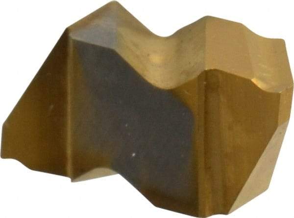 Kennametal - 2002NP K Grade KC730, 3.68mm Cutting Width Carbide Grooving Insert - 2.79mm Max Depth of Cut, Right Hand, 0.09mm Corner Radius, TiN Finish - Exact Tool & Supply