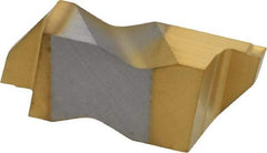 Kennametal - 3062NG K Grade KC730, 1.58mm Cutting Width Carbide Grooving Insert - 2.39mm Max Depth of Cut, Right Hand, 0.19mm Corner Radius, TiN Finish - Exact Tool & Supply