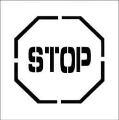 NMC - Stop Stencil - 0.06 Inch Thick, Polyethylene, English - Exact Tool & Supply