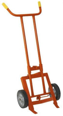 Wesco Industrial Products - 1,000 Lb Load Capacity, 55 Gal Drum Hand Truck - 24-1/2" Wide x 62" High, 2 Wheels - Exact Tool & Supply