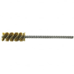Brush Research Mfg. - 1-1/2" Diam Helical Brass Tube Brush - Exact Tool & Supply
