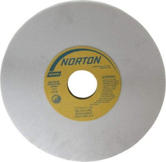 Norton - 7" Diam x 1-1/4" Hole x 1/4" Thick, L Hardness, 100 Grit Surface Grinding Wheel - Aluminum Oxide, Type 1, Fine Grade, 3,600 Max RPM, Vitrified Bond, No Recess - Exact Tool & Supply