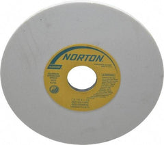 Norton - 7" Diam x 1-1/4" Hole x 1/4" Thick, L Hardness, 150 Grit Surface Grinding Wheel - Aluminum Oxide, Type 1, Very Fine Grade, 3,600 Max RPM, Vitrified Bond, No Recess - Exact Tool & Supply