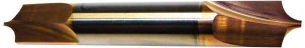 Accupro - 0.156" Radius, 3/8" Mill Diam, 2 Flute Solid Carbide Corner Rounding End Mill - Double End, TiCN Finish, 2-1/2" OAL, 3/8" Shank Diam - Exact Tool & Supply