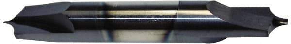 Accupro - 1/8" Radius, 5/16" Mill Diam, 2 Flute Solid Carbide Corner Rounding End Mill - Double End, AlTiN Finish, 2-1/2" OAL, 5/16" Shank Diam - Exact Tool & Supply