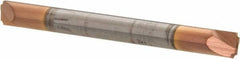 Accupro - 0.015" Radius, 1/8" Mill Diam, 2 Flute Solid Carbide Corner Rounding End Mill - Double End, TiCN Finish, 1-1/2" OAL, 1/8" Shank Diam - Exact Tool & Supply