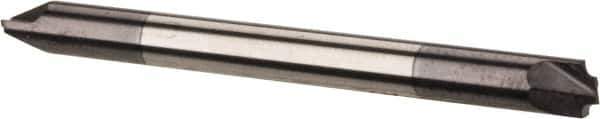 Accupro - 0.025" Radius, 1/8" Mill Diam, 2 Flute Solid Carbide Corner Rounding End Mill - Double End, AlTiN Finish, 1-1/2" OAL, 1/8" Shank Diam - Exact Tool & Supply