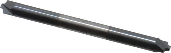 Accupro - 0.035" Radius, 1/8" Mill Diam, 2 Flute Solid Carbide Corner Rounding End Mill - Double End, AlTiN Finish, 1-1/2" OAL, 1/8" Shank Diam - Exact Tool & Supply