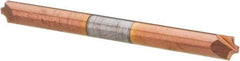Accupro - 0.04" Radius, 1/8" Mill Diam, 2 Flute Solid Carbide Corner Rounding End Mill - Double End, TiCN Finish, 1-1/2" OAL, 1/8" Shank Diam - Exact Tool & Supply
