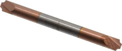 Accupro - 0.046" Radius, 3/16" Mill Diam, 2 Flute Solid Carbide Corner Rounding End Mill - Double End, TiCN Finish, 2" OAL, 3/16" Shank Diam - Exact Tool & Supply