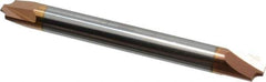 Accupro - 0.072" Radius, 1/4" Mill Diam, 2 Flute Solid Carbide Corner Rounding End Mill - Double End, TiCN Finish, 2-1/2" OAL, 1/4" Shank Diam - Exact Tool & Supply