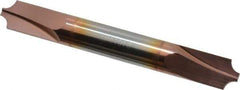 Accupro - 0.109" Radius, 5/16" Mill Diam, 2 Flute Solid Carbide Corner Rounding End Mill - Double End, TiCN Finish, 2-1/2" OAL, 5/16" Shank Diam - Exact Tool & Supply