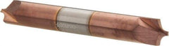 Accupro - 1/8" Radius, 5/16" Mill Diam, 2 Flute Solid Carbide Corner Rounding End Mill - Double End, TiCN Finish, 2-1/2" OAL, 5/16" Shank Diam - Exact Tool & Supply