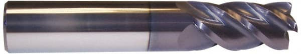 Accupro - 1" Diam 4 Flute Solid Carbide 1/8" Corner Radius End Mill - Exact Tool & Supply