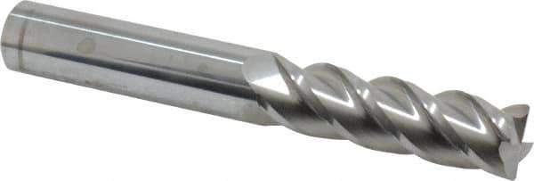 Accupro - 5/8", 4 Flute, Single End, Solid Carbide, 0.03" Corner Radius End Mill - 4-5/8" OAL, 40° Helix, Right Hand Flute, 2-1/8" LOC, Right Hand Cut - Exact Tool & Supply