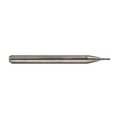M.A. Ford - 1.4mm, 2.8mm LOC, 3mm Shank Diam, 38mm OAL, 2 Flute, Solid Carbide Square End Mill - Single End, Uncoated, 30° Helix, Centercutting, Right Hand Cut, Right Hand Flute, Series 164 - Exact Tool & Supply