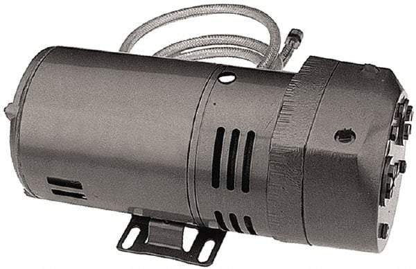 Gast - 1/4 hp Rotary Vane Vaccum Pump - 115/230 Volts, 4.5 CFM, Single Phase, 14" Long x 5.62" Wide x 5.92" High - Exact Tool & Supply