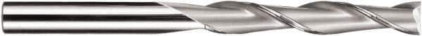 SGS - 25mm, 75mm LOC, 25mm Shank Diam, 150mm OAL, 2 Flute, Solid Carbide Square End Mill - Single End, TiN Finish, Spiral Flute, 30° Helix, Centercutting, Right Hand Cut, Right Hand Flute, Series 3XLM - Exact Tool & Supply
