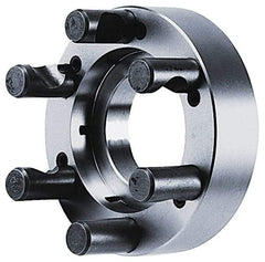 BTC - Adapter Back Plate for 6" Diam Self Centering Lathe Chucks - D1-5 Mount, 1.535" Through Hole Diam - Exact Tool & Supply