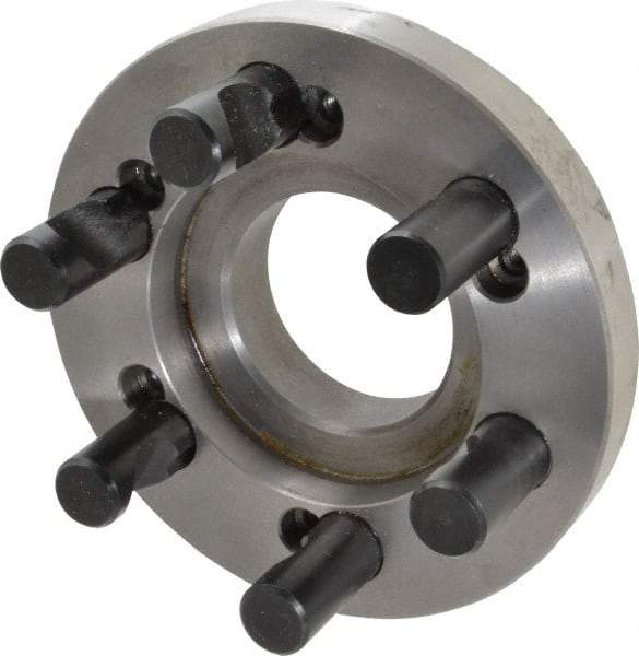 BTC - Adapter Back Plate for 10" Diam Self Centering Lathe Chucks - D1-6 Mount, 2.835" Through Hole Diam - Exact Tool & Supply