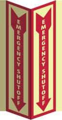 NMC - "Emergency Shut-Off", 16" Long x 8-3/4" Wide, Rigid Plastic Safety Sign - Rectangle, 0.125" Thick, Use for Accident Prevention - Exact Tool & Supply