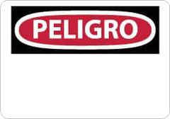NMC - "Peligro", 10" Long x 14" Wide, Aluminum Safety Sign - Rectangle, 0.04" Thick, Use for Workplace/Safety - Exact Tool & Supply