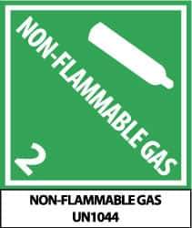 NMC - Non-Flammable - Gas 2 - Non-Flammable Gas - Un1044 Shipping Label - 4-3/4" High x 4" Wide - Exact Tool & Supply