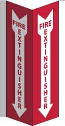 NMC - Fire Extinguisher, Acrylic Fire Sign - 8-3/4" Wide x 16" High - Exact Tool & Supply