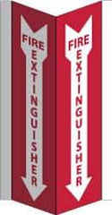 NMC - Fire Extinguisher, Acrylic Fire Sign - 8-3/4" Wide x 16" High - Exact Tool & Supply