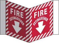 NMC - Fire Extinguisher, Acrylic Fire Sign - 8-3/4" Wide x 5-3/4" High - Exact Tool & Supply