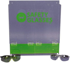 NMC - 40 Pair Cabinet with Individual Compartments, Acrylic Safety Glasses Dispenser - 15-3/4 Inch Wide x 16 Inch High x 4 Inch Deep, Table and Wall Mount - Exact Tool & Supply