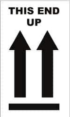 NMC - This End Up Shipping Label - 5" High x 3" Wide - Exact Tool & Supply