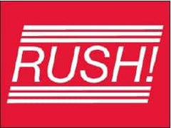 NMC - Rush! Shipping Label - 1-1/2" High x 2" Wide - Exact Tool & Supply