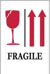 NMC - Fragile Shipping Label - 6" High x 4" Wide - Exact Tool & Supply