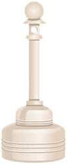 NMC - 5 Qt Polyethylene Cigarette & Cigar Receptacle - 15-1/4" Wide x 37-3/4" High - Exact Tool & Supply