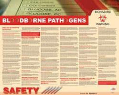 NMC - 30" Wide x 24" High Laminated Paper Bloodborne Pathogens Information Poster - English - Exact Tool & Supply