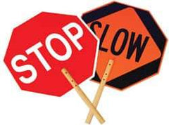 NMC - "Stop", 18" Wide x 18" High, Aluminum Stop & Yield Signs - Octagon, Handheld Mount - Exact Tool & Supply