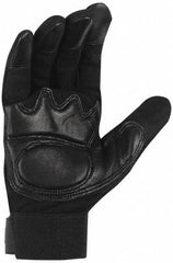 MCR Safety - Size S (7) Grain Synthetic Leather General Protection Work Gloves - For General Purpose, Uncoated, Hook & Loop Cuff, Full Fingered, Black, Paired - Exact Tool & Supply