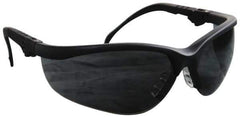 MCR Safety - +1, Gray Lenses, Scratch Resistant, Framed Magnifying Safety Glasses - UV Protection, Adjustable Temples, Black Plastic Frame, ANSI Z87.1+ - Exact Tool & Supply