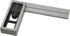 SPI - 4 Inch Long, 16R Double Square - 1/100, 1/64, 1/50 and 1/32 Inch Graduation, Hardened Steel - Exact Tool & Supply