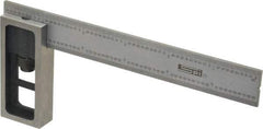 SPI - 6 Inch Long, 16R Double Square - 1/100, 1/64, 1/50 and 1/32 Inch Graduation, Hardened Steel - Exact Tool & Supply